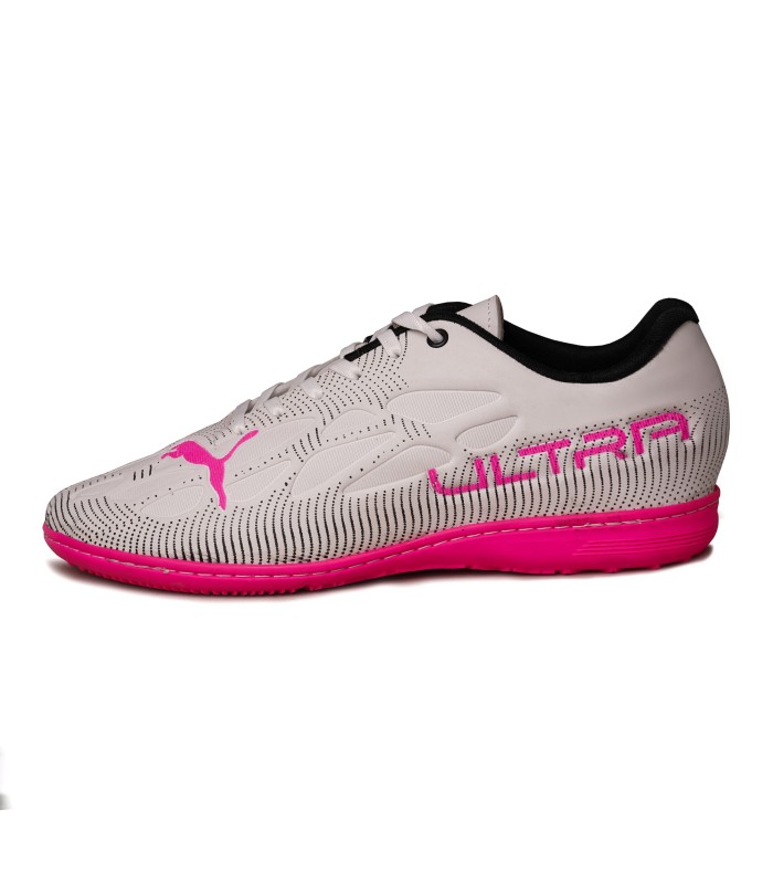 کفش فوتسال پوما اولترا سفید صورتی طرح اصلی Puma Ultra IC Indoor