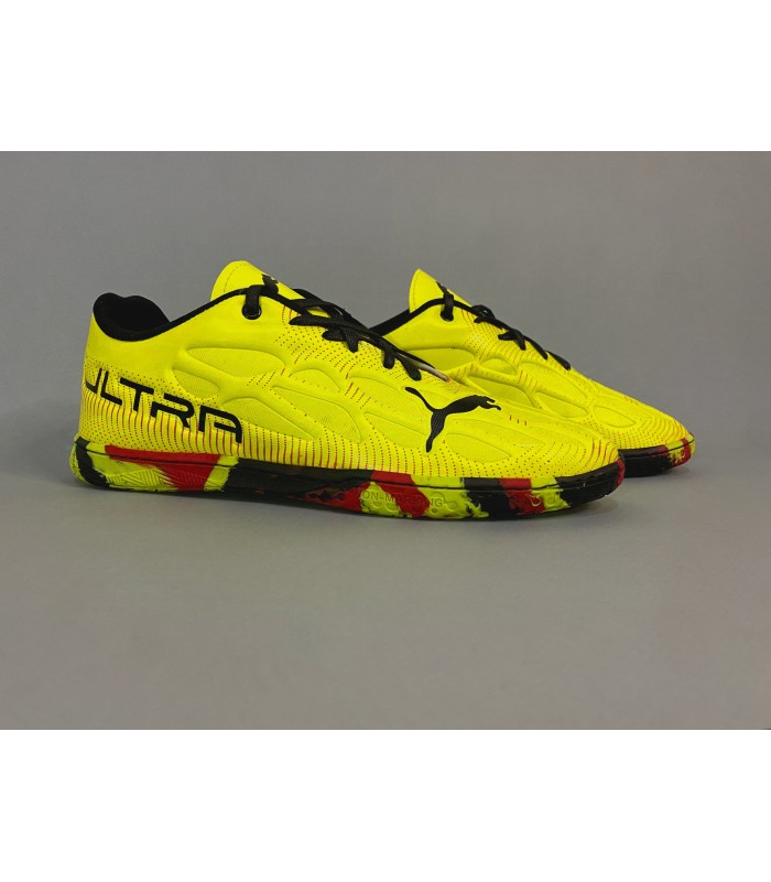 کفش فوتسال پوما اولترا لیمویی طرح اصلی Puma Ultra IC Indoor