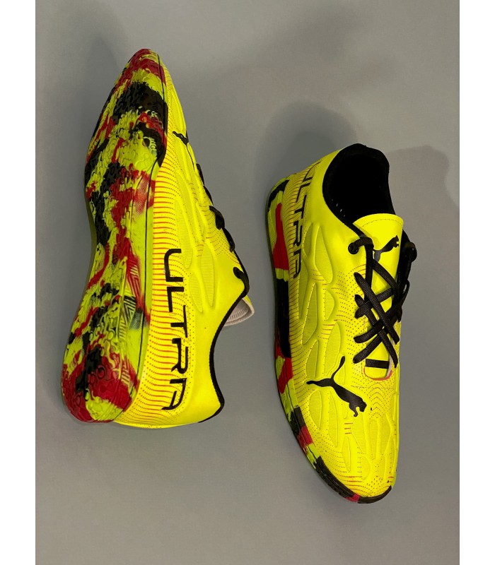 کفش فوتسال پوما اولترا لیمویی طرح اصلی Puma Ultra IC Indoor
