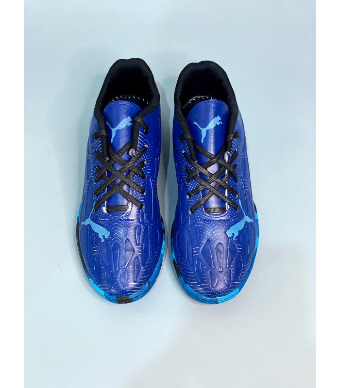 کفش فوتسال پوما اولترا آبی کاربُنی طرح اصلی Puma Ultra IC Indoor