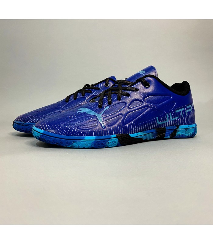 کفش فوتسال پوما اولترا آبی کاربُنی طرح اصلی Puma Ultra IC Indoor
