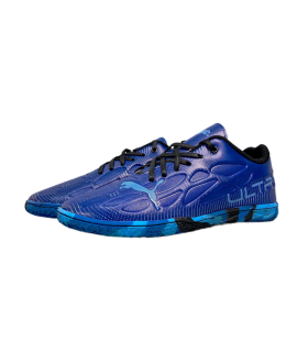 کفش فوتسال پوما اولترا آبی کاربُنی طرح اصلی Puma Ultra IC Indoor
