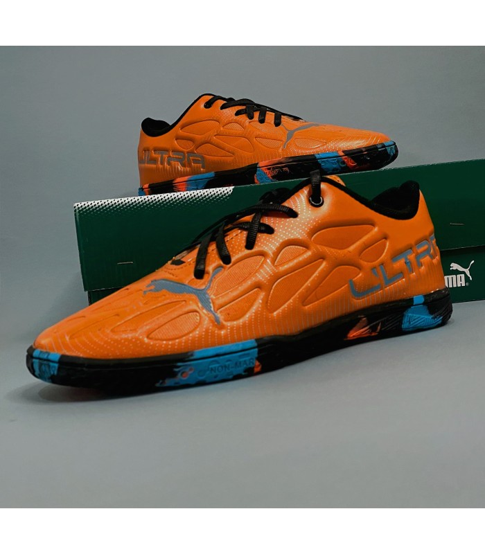 کفش فوتسال پوما اولترا نارنجی طرح اصلی Puma Ultra IC Indoor