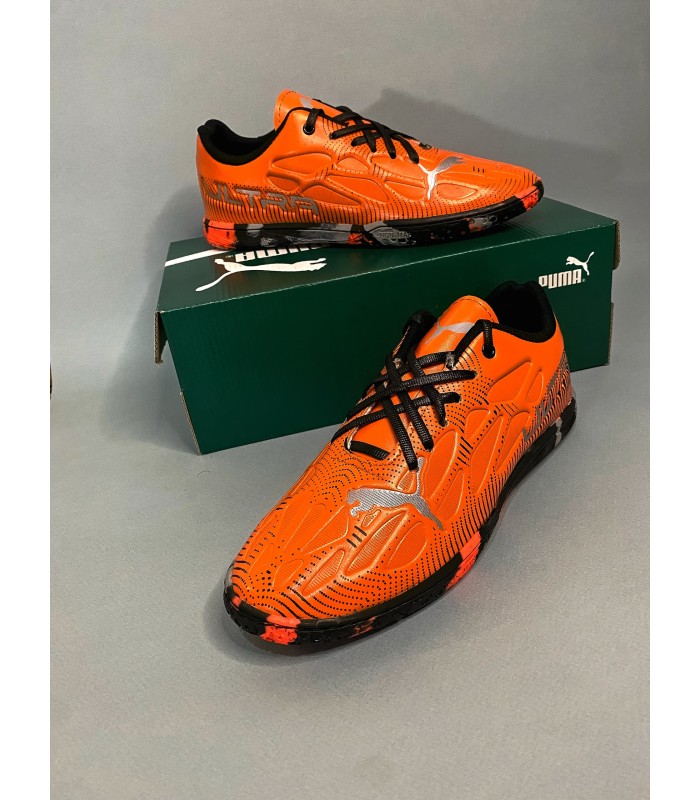 کفش فوتسال پوما اولترا نارنجی طرح اصلی Puma Ultra IC Indoor