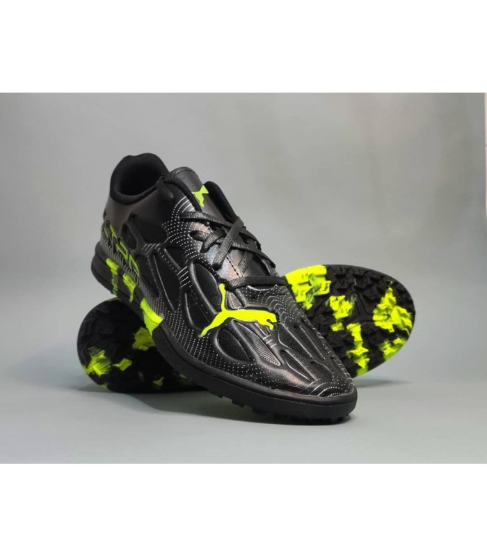 کفش فوتسال پوما اولترا مشکی سبز طرح اصلی Puma Ultra IC Indoor
