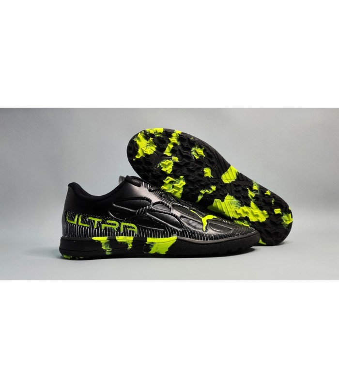 کفش فوتسال پوما اولترا مشکی سبز طرح اصلی Puma Ultra IC Indoor