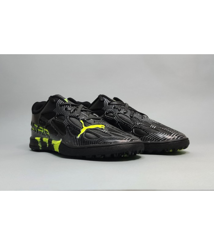 کفش فوتسال پوما اولترا مشکی سبز طرح اصلی Puma Ultra IC Indoor