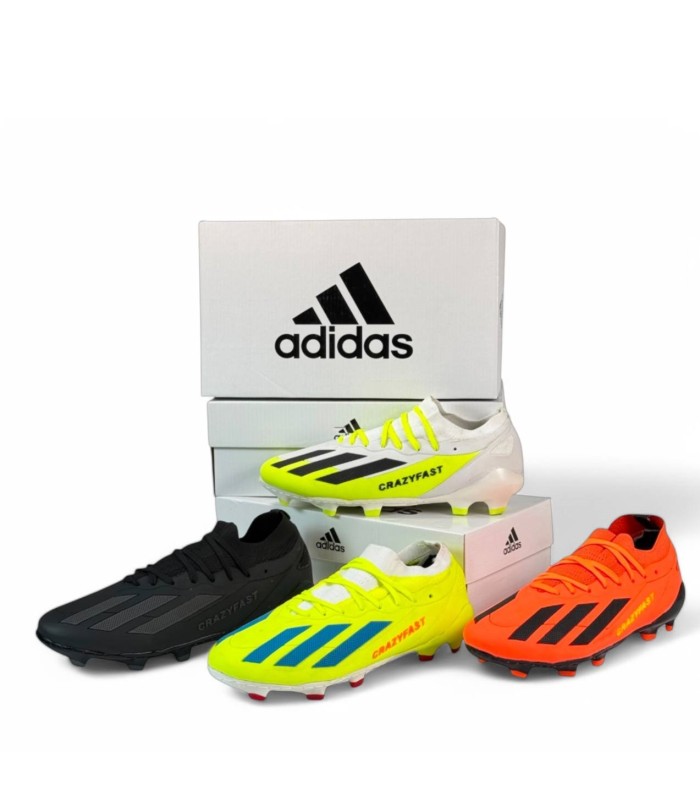 کفش فوتبال آدیداس کریزی فست سفید سبز مشکی adidas X Crazyfast Elite FG