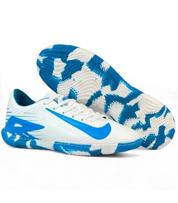 کفش فوتسال نایک مرکوریال ایرزوم ویپور 16 سفید آبی Nike Mercurial Air Zoom Vapor 16