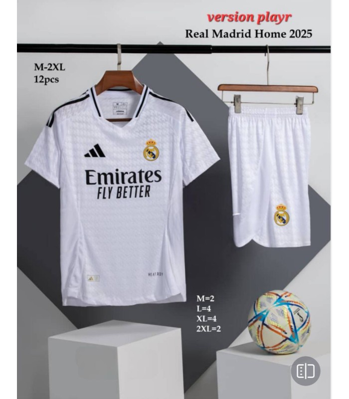 کیت و شورت پلیری اول رئال مادرید Real Madrid Home Kit 2025