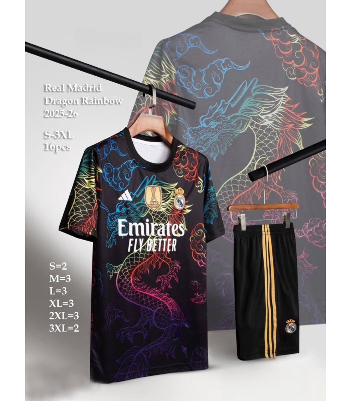 کیت و شورت دراگون رنگین کمان رئال مادرید Real Madrid Dragon kit 2026