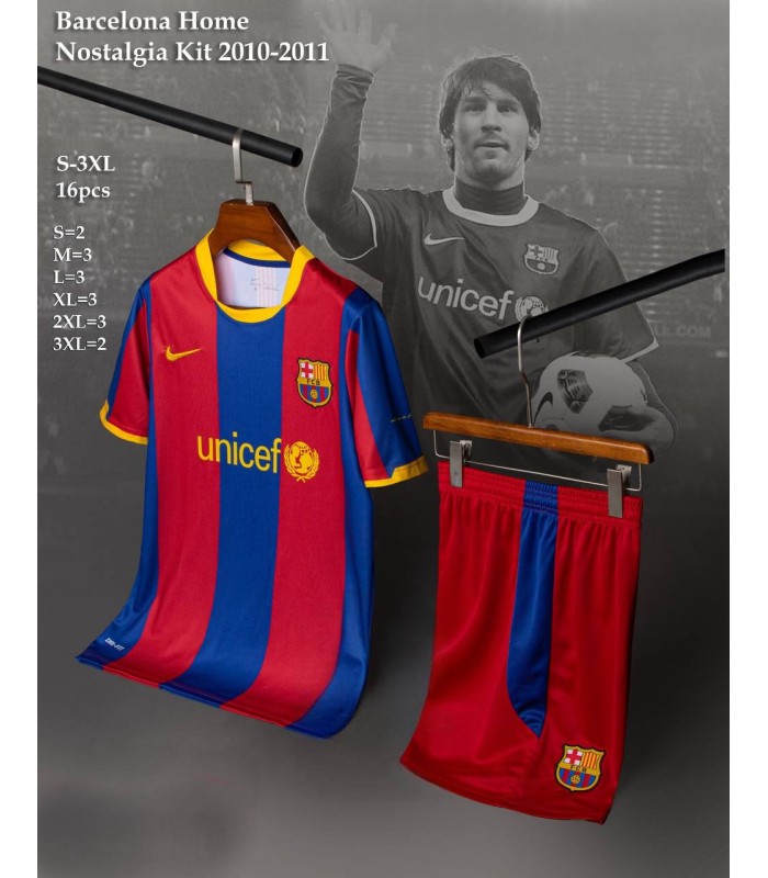تیشرت و شورت کلاسیک بارسلونا Barcelona Classic kit 2010
