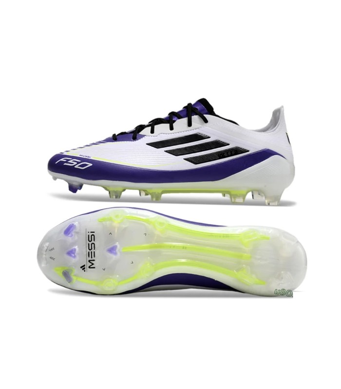 کفش فوتبال آدیدس اف 50 طرح اصلی سفید بنفش Adidas F50 Elite FG Firm