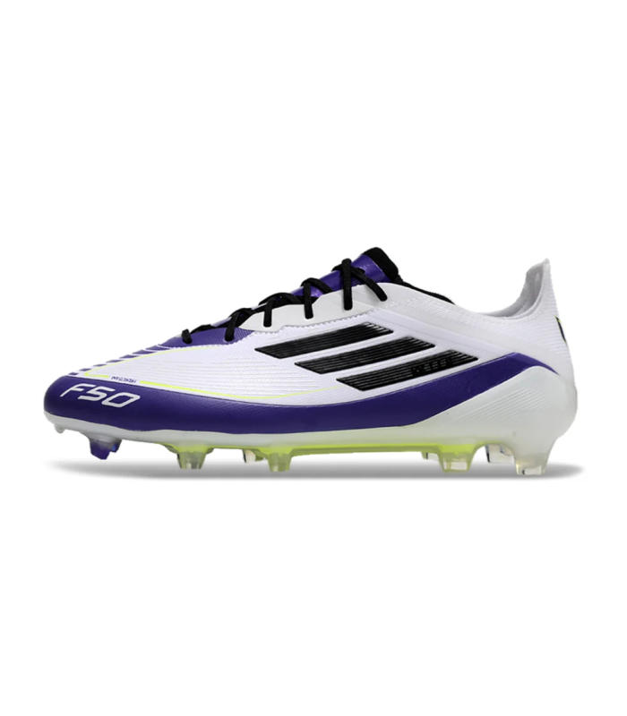 کفش فوتبال آدیدس اف 50 طرح اصلی سفید بنفش Adidas F50 Elite FG Firm