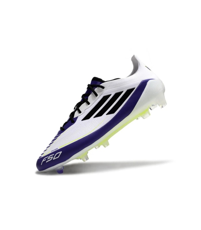 کفش فوتبال آدیدس اف 50 طرح اصلی سفید بنفش Adidas F50 Elite FG Firm