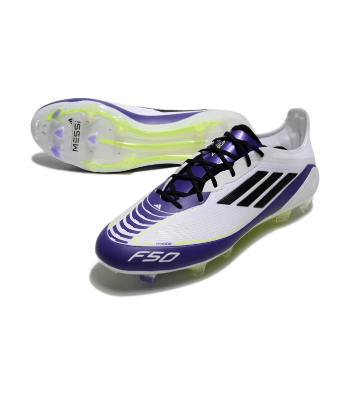 کفش فوتبال آدیدس اف 50 طرح اصلی سفید بنفش Adidas F50 Elite FG Firm
