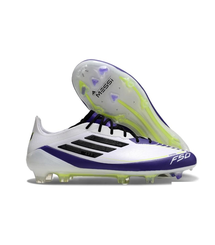 کفش فوتبال آدیدس اف 50 طرح اصلی سفید بنفش Adidas F50 Elite FG Firm
