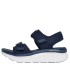 صندل زنانه اسکچرز سورمه ای اصل Skechers D'LUX WALKER ADORED DAYS Flat sandals 119823-NVY