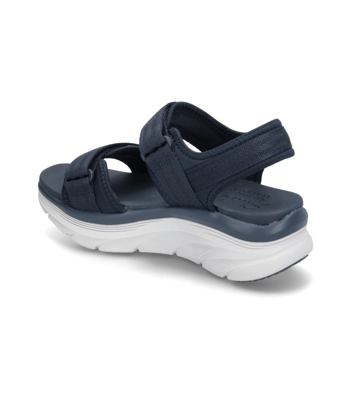 صندل زنانه اسکچرز سورمه ای اصل Skechers D'LUX WALKER ADORED DAYS Flat sandals 119823-NVY