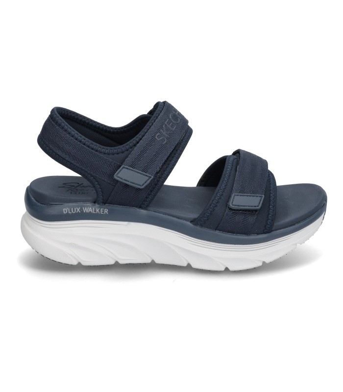 صندل زنانه اسکچرز سورمه ای اصل Skechers D'LUX WALKER ADORED DAYS Flat sandals 119823-NVY