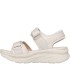 صندل زنانه اسکچرز کرم اصل Skechers D'LUX WALKER ADORED DAYS Flat sandals 119823-NAT