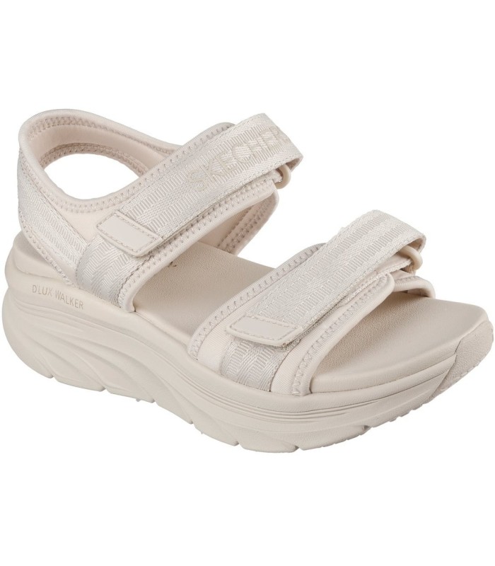 صندل زنانه اسکچرز کرم اصل Skechers D'LUX WALKER ADORED DAYS Flat sandals 119823-NAT