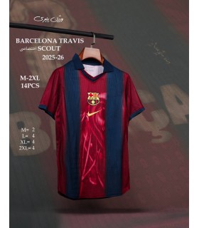 تیشرت پلیری تراویس بارسلونا Barcelona Travis Home Kit 2026