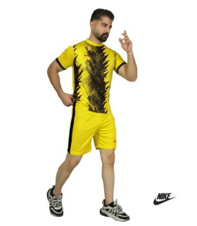 تیشرت و شورت باشگاهی نایک مردانه زرد مشکی Nike Men's club t-shirt and shorts