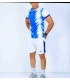تیشرت و شورت باشگاهی نایک مردانه آبی سفید Nike Men's club t-shirt and shorts
