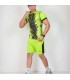 تیشرت و شورت باشگاهی نایک مردانه فسفری مشکی Nike Men's club t-shirt and shorts