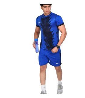 تیشرت و شورت باشگاهی نایک مردانه آبی مشکی Nike Men's club t-shirt and shorts