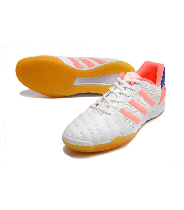کفش فوتسال آدیداس تاپ سالا طرح اصلی سفید نارنجی ADIDAS Top Sala MD Futsal Boot OW