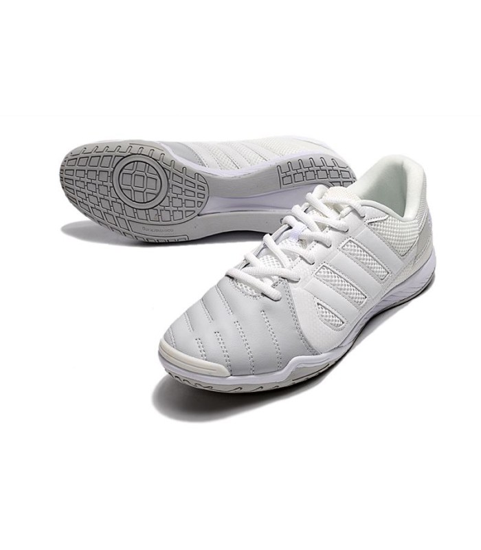کفش فوتسال آدیداس تاپ سالا طرح اصلی سفید طوسی ADIDAS Top Sala MD Futsal Boot WG