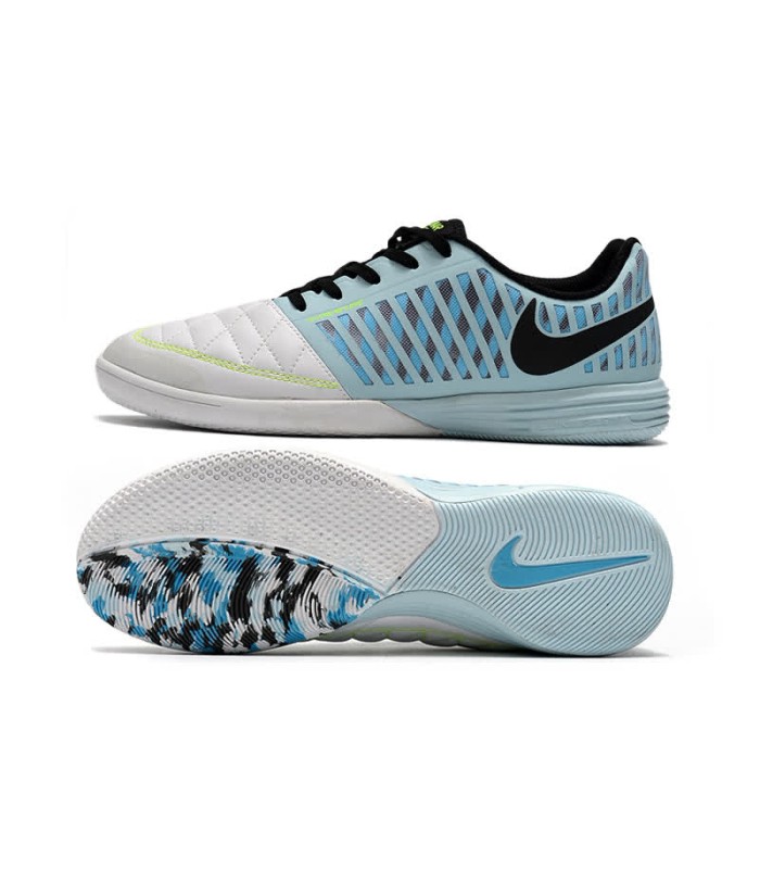 کفش فوتسال لونارگتو طرح اصلی آبی سفید Nike Lunargato II Indoor