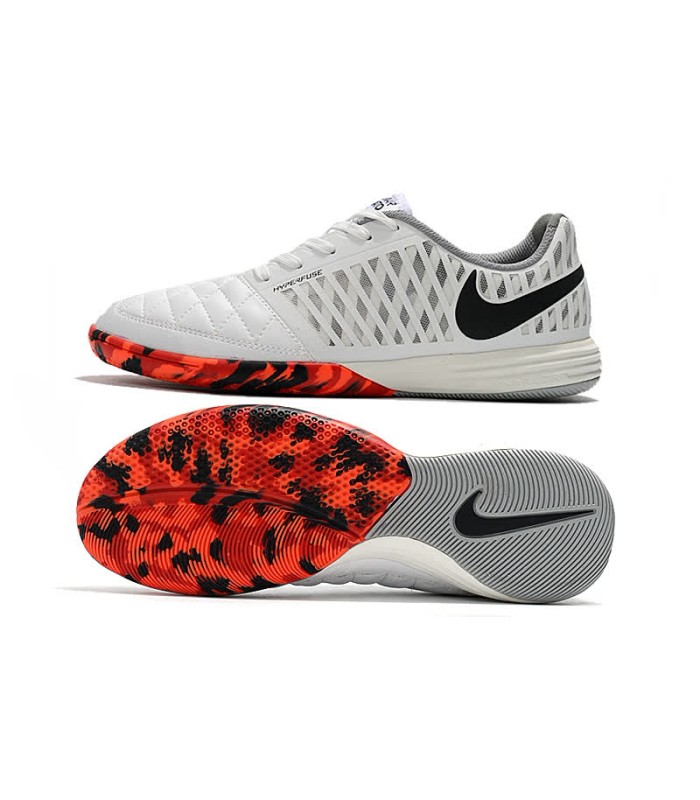 کفش فوتسال لونارگتو طرح اصلی سفید قرمز Nike Lunargato II Indoor