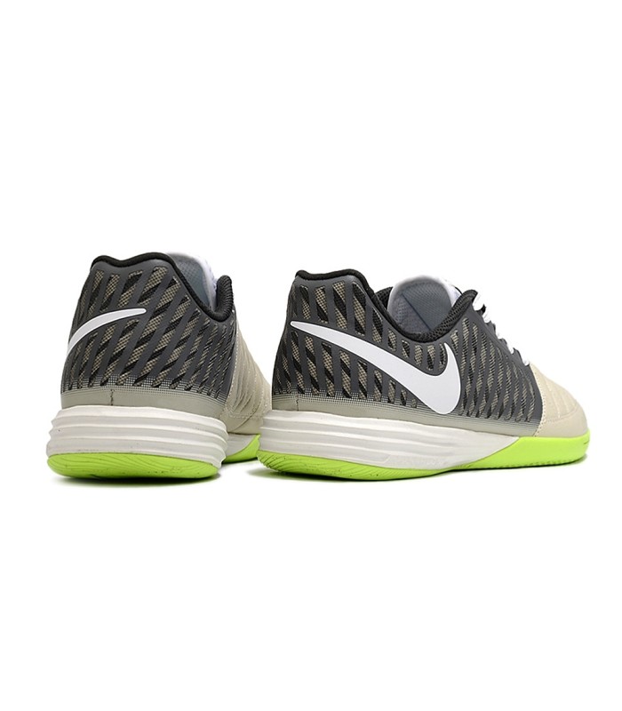 کفش فوتسال لونارگتو طرح اصلی طوسی سبز Nike Lunargato II Indoor
