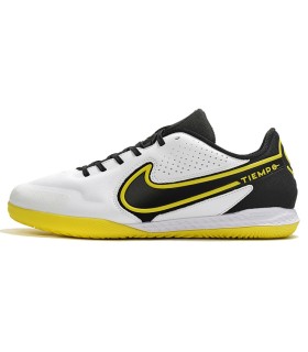 کفش فوتسال نایک تمپو لجند 9 ری اکت طرح اصلی سفید زرد NIKE TIEMPO LEGEND 9 IC Indoor WY