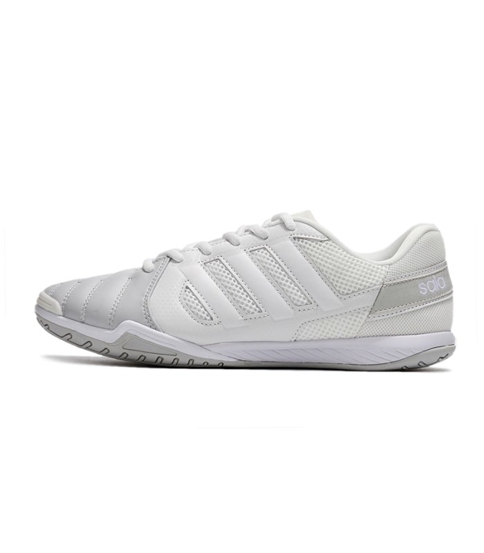 کفش فوتسال آدیداس تاپ سالا طرح اصلی سفید طوسی ADIDAS Top Sala MD Futsal Boot WG