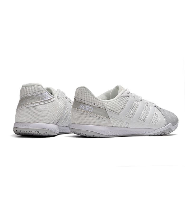 کفش فوتسال آدیداس تاپ سالا طرح اصلی سفید طوسی ADIDAS Top Sala MD Futsal Boot WG
