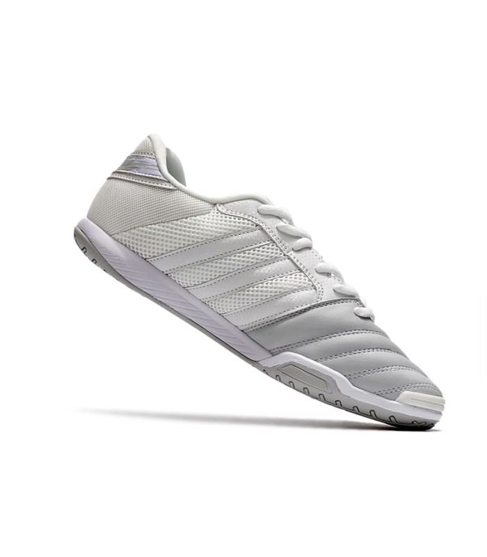 کفش فوتسال آدیداس تاپ سالا طرح اصلی سفید طوسی ADIDAS Top Sala MD Futsal Boot WG