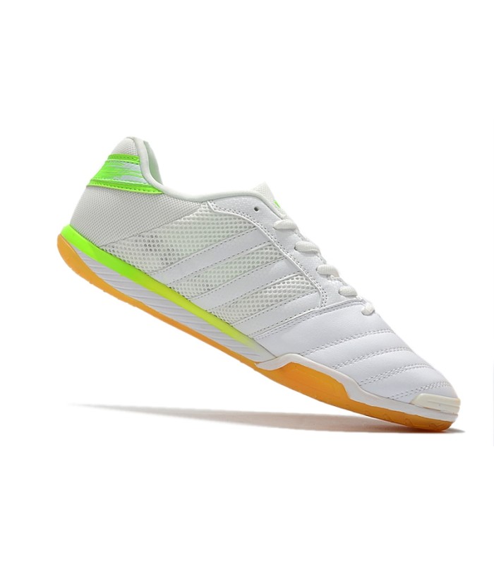 کفش فوتسال آدیداس تاپ سالا طرح اصلی سفید سبز ADIDAS Top Sala MD Futsal Boot WG