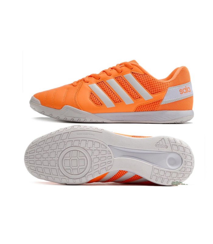 کفش فوتسال آدیداس تاپ سالا طرح اصلی نارنجی سفید ADIDAS Top Sala MD Futsal Boot OW