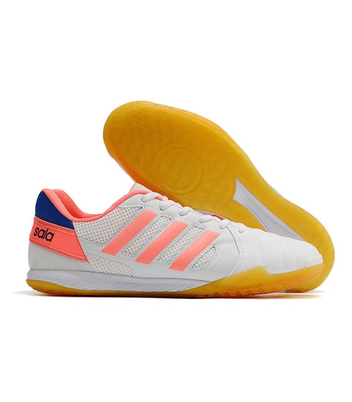 کفش فوتسال آدیداس تاپ سالا طرح اصلی سفید نارنجی ADIDAS Top Sala MD Futsal Boot OW