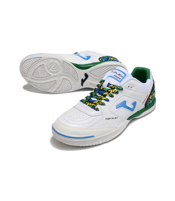 کفش فوتسال جوما تاپ فلکس طرح اصلی سفید سبز Joma Top Flex Indoor