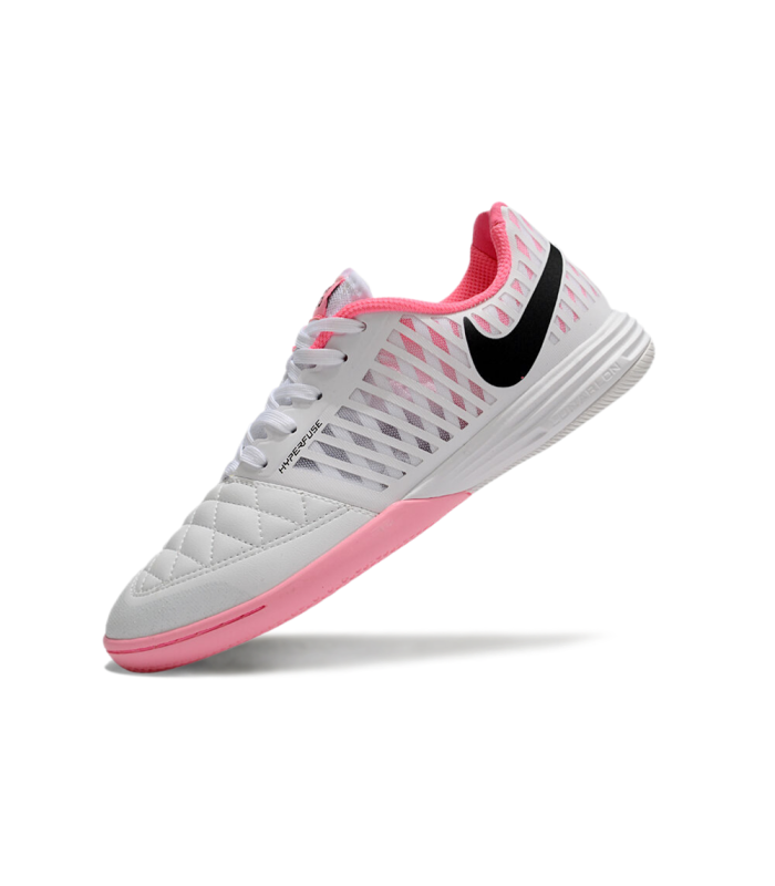 کفش فوتسال لونارگتو طرح اصلی سفید صورتی Nike Lunargato II Indoor