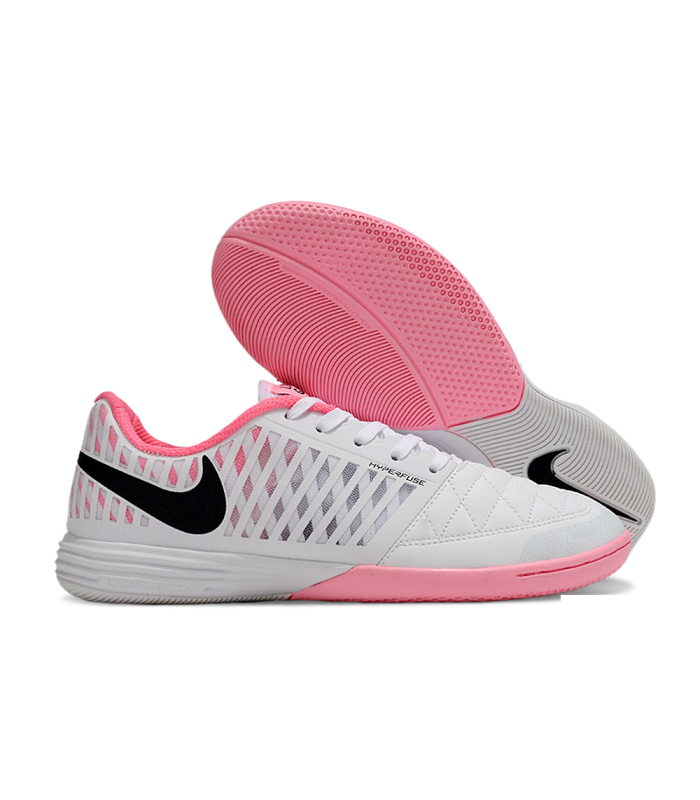 کفش فوتسال لونارگتو طرح اصلی سفید صورتی Nike Lunargato II Indoor