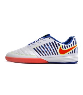 کفش فوتسال لونارگتو طرح اصلی سفید آبی قرمز Nike Lunargato II Indoor