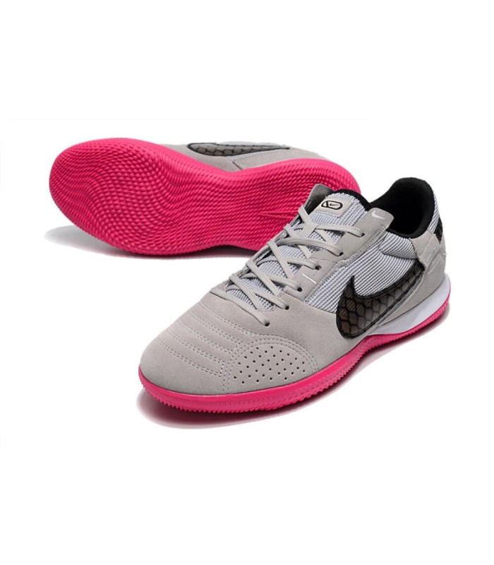 کفش فوتسال نایک استریت گتو طرح اصلی طوسی صورتی Nike StreetGato Vapor
