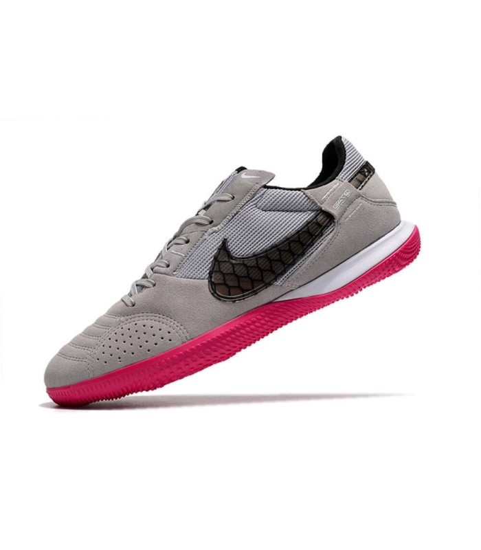 کفش فوتسال نایک استریت گتو طرح اصلی طوسی صورتی Nike StreetGato Vapor