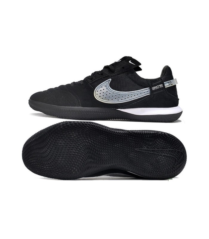 کفش فوتسال نایک استریت گتو طرح اصلی مشکی سفید Nike Street Gato IC Indoor